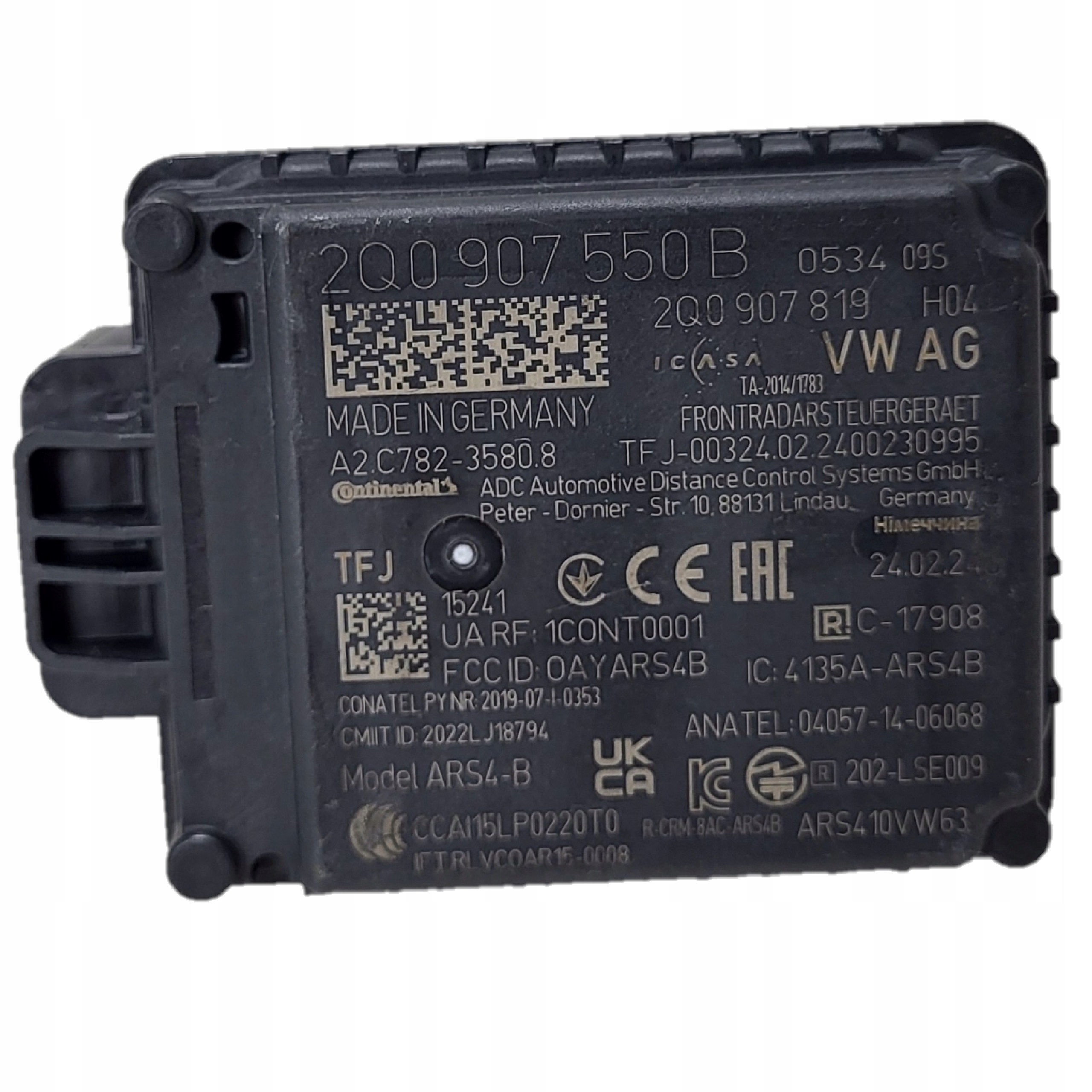 VW AUDI SEAT SKODA 2Q0 RADAR ACC distronic sensor 2Q0907550B